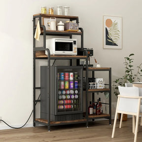 7-Tier Multifunctional Mini Fridge And Microwave Storage Rack - Omega Lifestyles