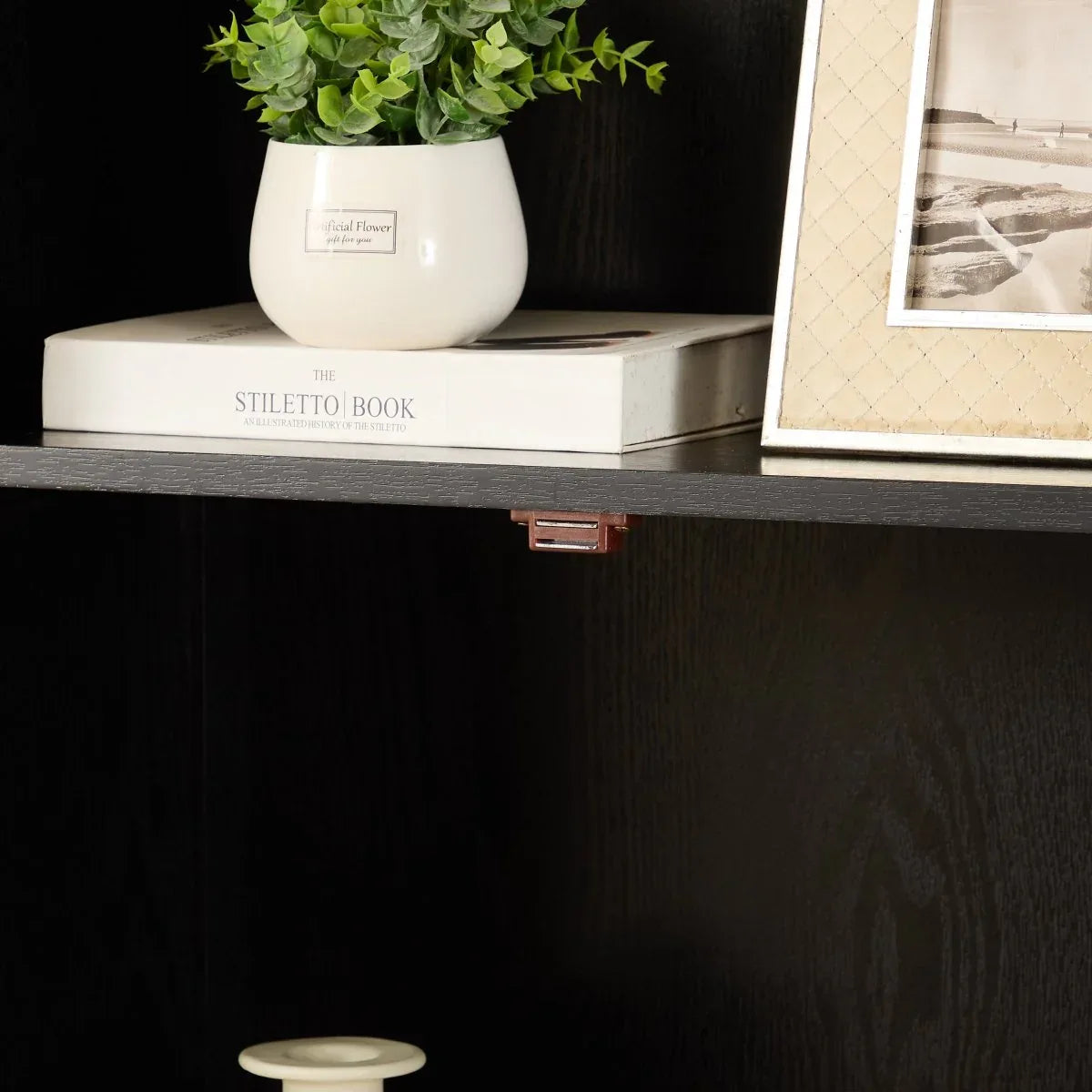 72-Inch Black MDF Storage Cabinet With 8 Doors - Omega Lifestyles