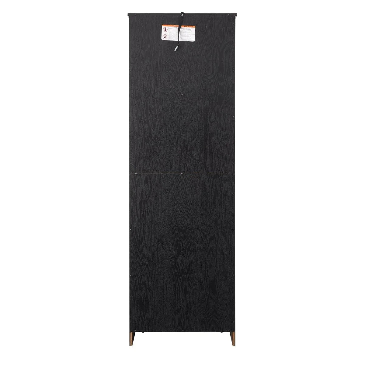 72-Inch Black MDF Storage Cabinet With 8 Doors - Omega Lifestyles