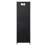72-Inch Black MDF Storage Cabinet With 8 Doors - Omega Lifestyles