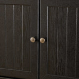 72-Inch Black MDF Storage Cabinet With 8 Doors - Omega Lifestyles