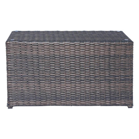 9 - Piece Modular Wicker Outdoor Seating Group With Fire Pit - Driftwood - Omega Lifestyles