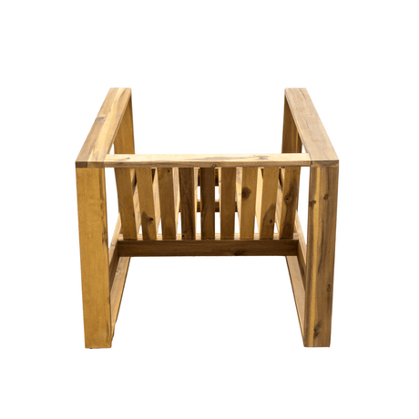 Acacia Wood Outdoor Lounge Chair And Ottoman Set - Sleep Galleria