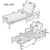 Acacia Wood Outdoor Lounge Chair With Adjustable Backrest - Sleep Galleria