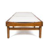 Acacia Wood Outdoor Mesh Teak Finish Chaise Lounge - Driftwood - Omega Lifestyles