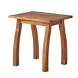 Acacia Wood Teak Outdoor Slatted Side Table - Driftwood - Omega Lifestyles