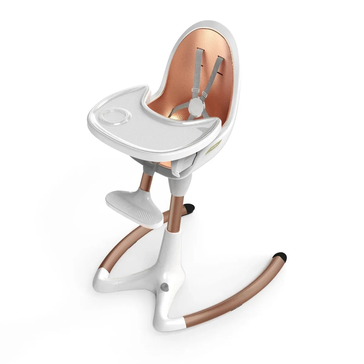 Adjustable Height Luxury Baby Dining High Chair White Gold - Omega Lifestyles