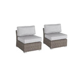 All - Weather 8 - Piece Wicker Patio Seating Group With Cushions - Driftwood - Omega Lifestyles