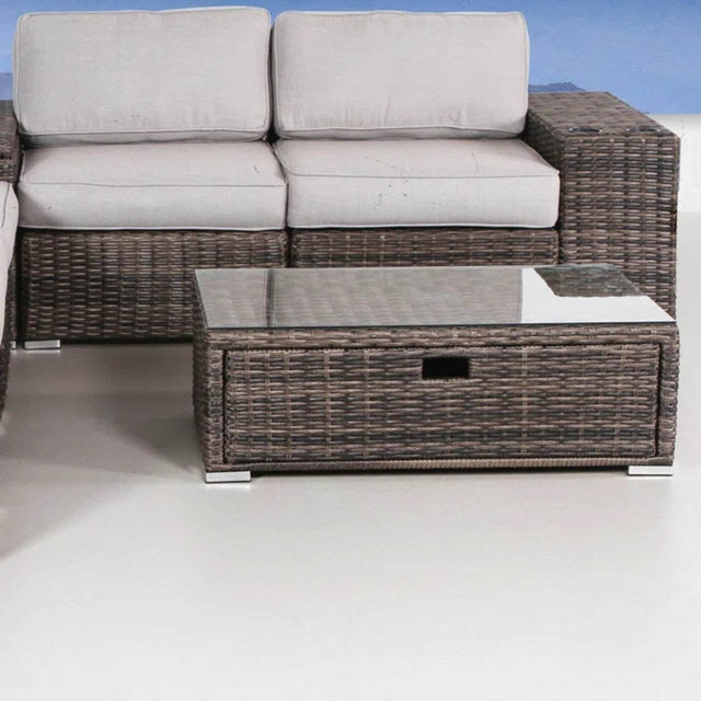 All-Weather Espresso Wicker Outdoor Sectional Sofa Set - Omega Lifestyles