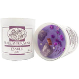 Amber Scented Soy Wax Candle With Healing Crystals - Omega Lifestyles