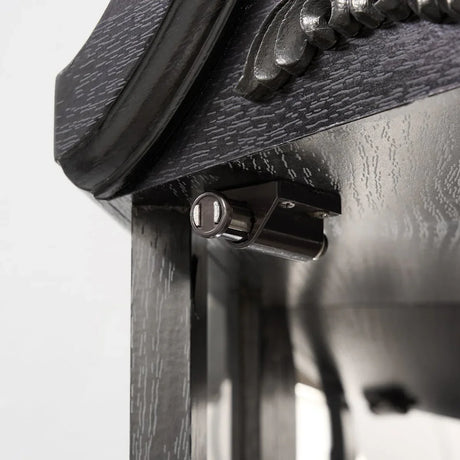 Antique Black Glass Corner Curio Cabinet With Lighting - Omega Lifestyles