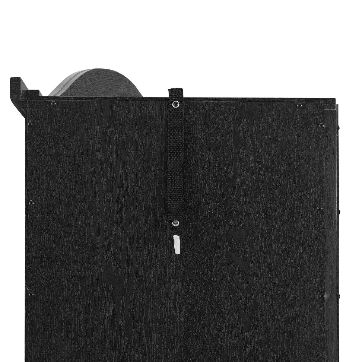 Antique Black Glass Corner Curio Cabinet With Lighting - Omega Lifestyles