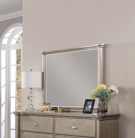 Antique Silver Solid Wood Contemporary Dresser With Mirror - Sleep Galleria