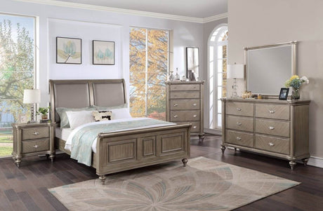 Antique Silver Solid Wood Contemporary Dresser With Mirror - Sleep Galleria