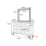 Antique Silver Solid Wood Contemporary Dresser With Mirror - Sleep Galleria