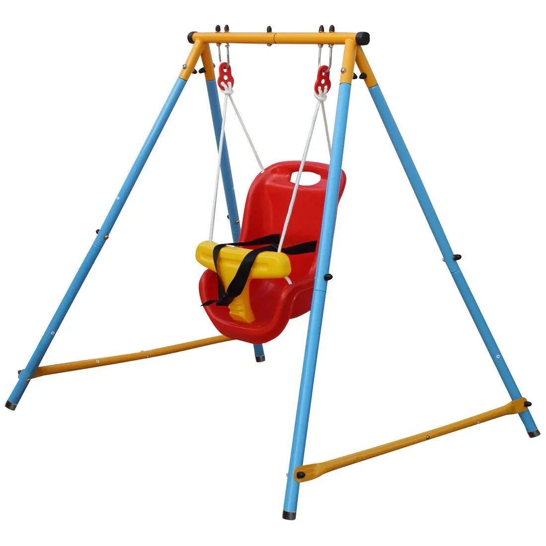 Baby Toddler Indoor Outdoor Metal Safety Swing Set - Omega Lifestyles