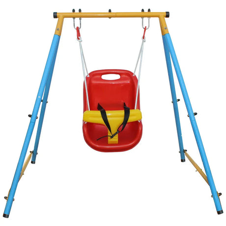 Baby Toddler Indoor Outdoor Metal Safety Swing Set - Omega Lifestyles