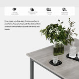 Bar Table Set With 2 Grey MDF Stools - Omega Lifestyles