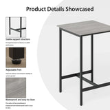 Bar Table Set With 2 Grey MDF Stools - Omega Lifestyles