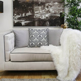 Baroque Skull 20x20 Inch Polyester Throw Pillow - Driftwood - Omega Lifestyles