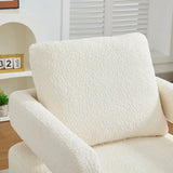 Beige Boucle 360-Degree Swivel Accent Chair - Omega Lifestyles