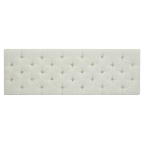 Beige Boucle Storage Ottoman Bench With Foam Cushion - Sleep Galleria
