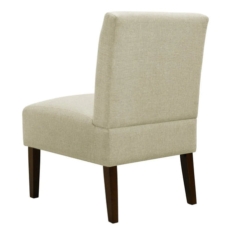 Beige Modern Armless Accent Chair With Tufted Upholstery - Omega Lifestyles