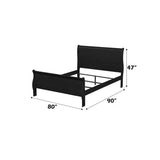 Black Finish Modern 2-Piece Bedroom Furniture Set - Omega Lifestyles