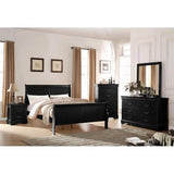 Black Finish Modern 2-Piece Bedroom Furniture Set - Omega Lifestyles