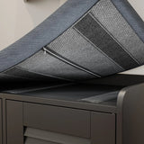 Black Shoe Storage Bench With Cushion And Adjustable Shelves - Omega Lifestyles