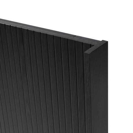 Black Woodgrain Solid Wood Farmhouse King Headboard - Driftwood - Omega Lifestyles