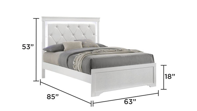 Blaze Modern 4-Piece Bedroom Set With LED Bed Frame - Omega Lifestyles