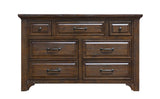 Brown 7 - Drawer Engineered Wood Traditional Style Dresser - Driftwood - Omega Lifestyles