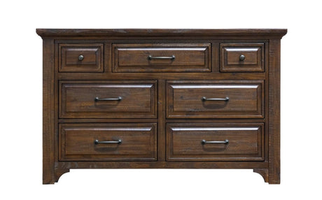 Brown 7 - Drawer Engineered Wood Traditional Style Dresser - Driftwood - Omega Lifestyles