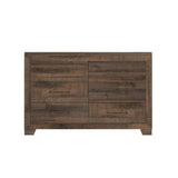 Brown Engineered Wood 6 - Drawer Casual Style Dresser - Driftwood - Omega Lifestyles
