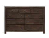 Brown Farmhouse 9 - Drawer Engineered Wood Dresser - Driftwood - Omega Lifestyles