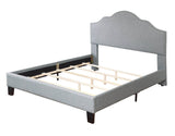 California King Solid Wood Upholstered Bed Frame - Driftwood - Omega Lifestyles