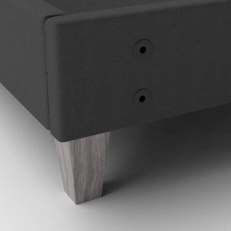 California King Upholstered Quick Setup Bed Frame Foundation - Driftwood - Omega Lifestyles