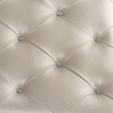 Champagne LED Headboard King Bed Solid Wood Frame - Driftwood - Omega Lifestyles