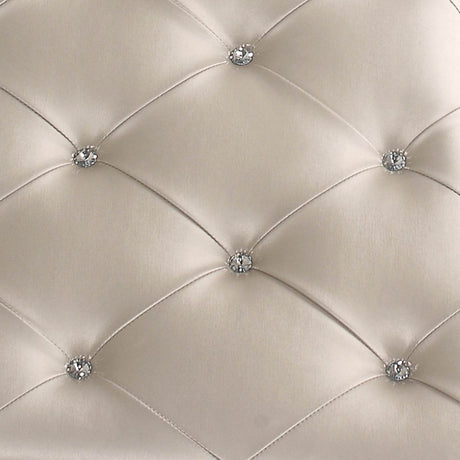 Champagne LED Headboard King Bed Solid Wood Frame - Driftwood - Omega Lifestyles