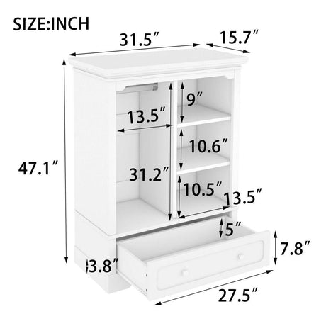 Children’s White Wardrobe With Hanging Rod And Drawers - Omega Lifestyles