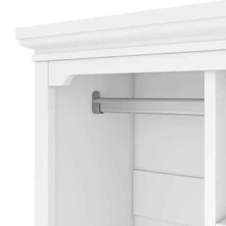 Children’s White Wardrobe With Hanging Rod And Drawers - Omega Lifestyles