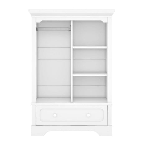 Children’s White Wardrobe With Hanging Rod And Drawers - Omega Lifestyles
