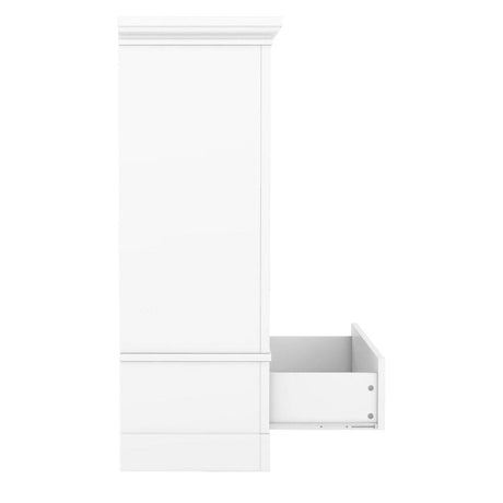 Children’s White Wardrobe With Hanging Rod And Drawers - Omega Lifestyles