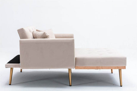 Classic Velvet Upholstered Adjustable Chaise Lounge Chair - Omega Lifestyles