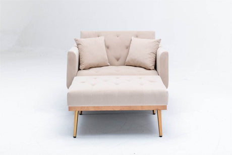 Classic Velvet Upholstered Adjustable Chaise Lounge Chair - Omega Lifestyles