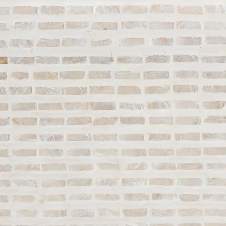 Coastal Mosaic Capiz Shell Beige End Table - Omega Lifestyles