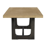 Contemporary Caramel Cocoa Wood Trestle Dining Table - Omega Lifestyles