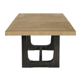 Contemporary Caramel Cocoa Wood Trestle Dining Table - Omega Lifestyles