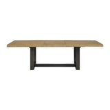 Contemporary Caramel Cocoa Wood Trestle Dining Table - Omega Lifestyles